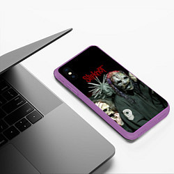 Чехол iPhone XS Max матовый Slipknot, цвет: 3D-фиолетовый — фото 2