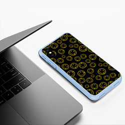 Чехол iPhone XS Max матовый Nirvana Pattern, цвет: 3D-голубой — фото 2