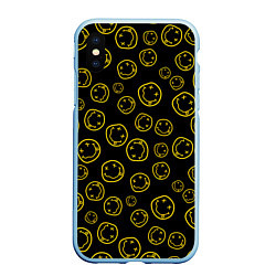 Чехол iPhone XS Max матовый Nirvana Pattern, цвет: 3D-голубой