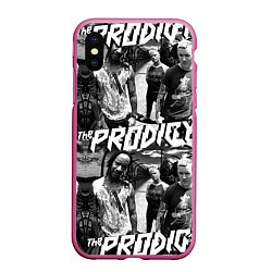 Чехол iPhone XS Max матовый The Prodigy, цвет: 3D-малиновый