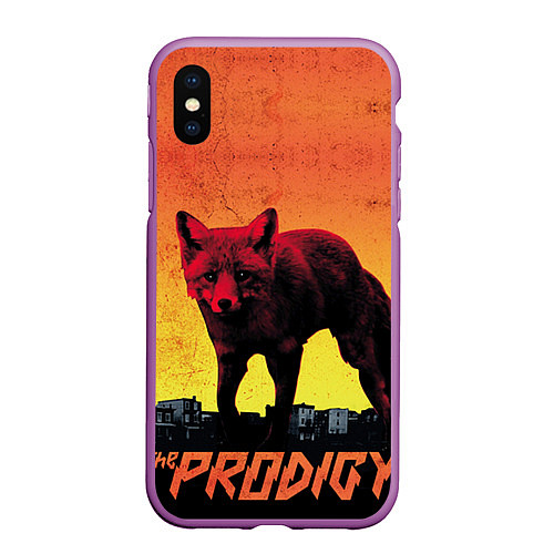 Чехол iPhone XS Max матовый The Prodigy: Red Fox / 3D-Фиолетовый – фото 1