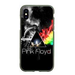 Чехол iPhone XS Max матовый Pink Floyd, цвет: 3D-темно-зеленый