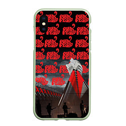 Чехол iPhone XS Max матовый Pink Floyd Pattern