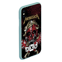 Чехол iPhone XS Max матовый Metallica: XXX, цвет: 3D-мятный — фото 2