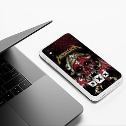 Чехол iPhone XS Max матовый Metallica: XXX, цвет: 3D-белый — фото 2