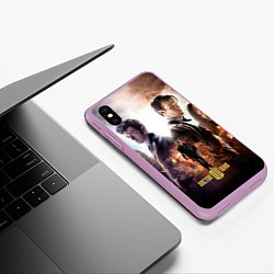 Чехол iPhone XS Max матовый Doctor Who: Heritage, цвет: 3D-сиреневый — фото 2