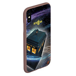 Чехол iPhone XS Max матовый Police Box, цвет: 3D-коричневый — фото 2