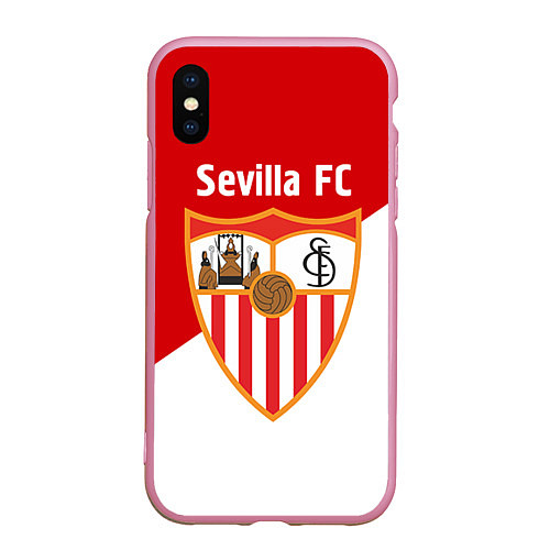 Чехол iPhone XS Max матовый Sevilla FC / 3D-Розовый – фото 1