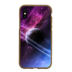 Чехол iPhone XS Max матовый Космос, цвет: 3D-коричневый