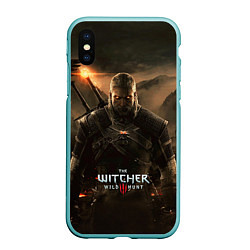 Чехол iPhone XS Max матовый Wild hunt, цвет: 3D-мятный