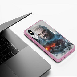 Чехол iPhone XS Max матовый Witcher, цвет: 3D-розовый — фото 2