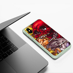 Чехол iPhone XS Max матовый Metallica Rage, цвет: 3D-салатовый — фото 2