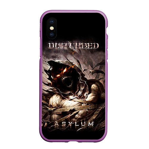 Чехол iPhone XS Max матовый Disturbed / 3D-Фиолетовый – фото 1