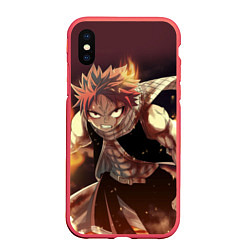 Чехол iPhone XS Max матовый Fairy tail, цвет: 3D-красный