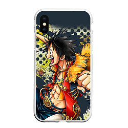 Чехол iPhone XS Max матовый One Piece, цвет: 3D-белый