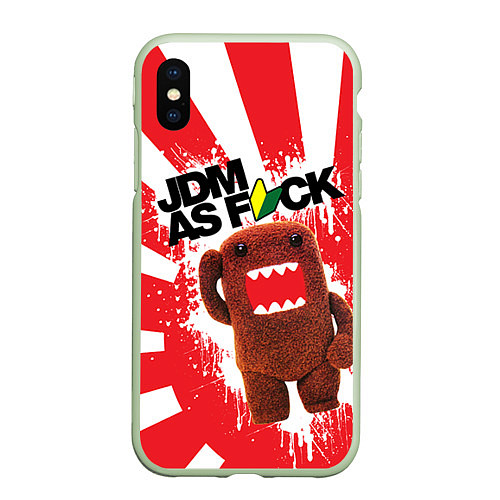 Чехол iPhone XS Max матовый Domo as f*ck / 3D-Салатовый – фото 1