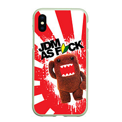 Чехол iPhone XS Max матовый Domo as f*ck, цвет: 3D-салатовый