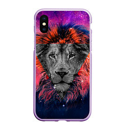 Чехол iPhone XS Max матовый Космический лев