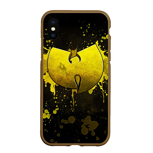 Чехол iPhone XS Max матовый Wu-Tang Clan: Yellow / 3D-Коричневый – фото 1