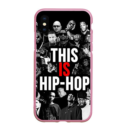 Чехол iPhone XS Max матовый This is hip-hop / 3D-Розовый – фото 1