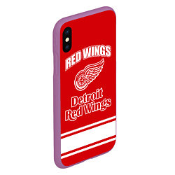 Чехол iPhone XS Max матовый Detroit red wings, цвет: 3D-фиолетовый — фото 2