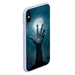 Чехол iPhone XS Max матовый Рука, цвет: 3D-светло-сиреневый — фото 2