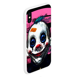 Чехол iPhone XS Max матовый Клоун, цвет: 3D-белый — фото 2