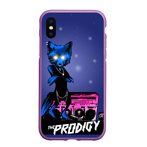 Чехол iPhone XS Max матовый The Prodigy: Night Fox / 3D-Фиолетовый – фото 1