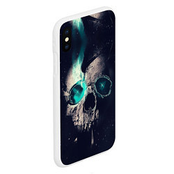 Чехол iPhone XS Max матовый Skull eyes, цвет: 3D-белый — фото 2