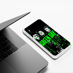 Чехол iPhone XS Max матовый Green Day: Acid Colour, цвет: 3D-белый — фото 2