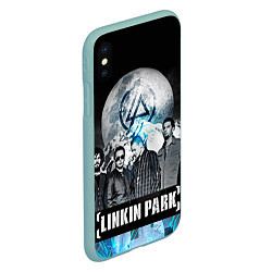 Чехол iPhone XS Max матовый Linkin Park: Moon, цвет: 3D-мятный — фото 2