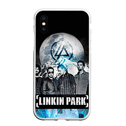 Чехол iPhone XS Max матовый Linkin Park: Moon, цвет: 3D-белый