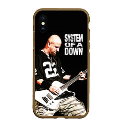 Чехол iPhone XS Max матовый System of a Down, цвет: 3D-коричневый