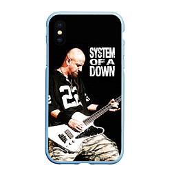 Чехол iPhone XS Max матовый System of a Down, цвет: 3D-голубой