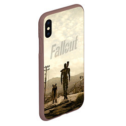 Чехол iPhone XS Max матовый Fallout City, цвет: 3D-коричневый — фото 2