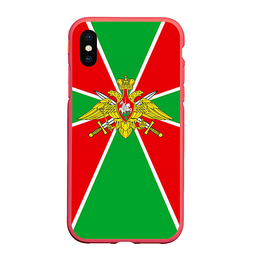 Чехол iPhone XS Max матовый Флаг ПВ / 3D-Красный – фото 1