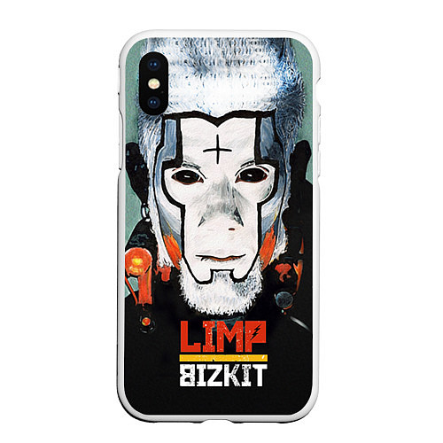 Чехол iPhone XS Max матовый Limp Bizkit: Faith Face / 3D-Белый – фото 1