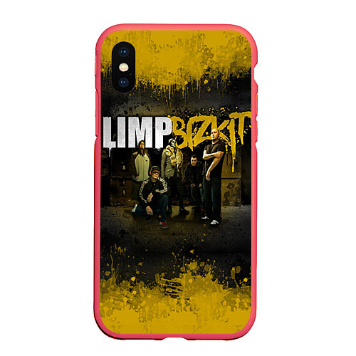 Чехол iPhone XS Max матовый Limp Bizkit: Gold Street / 3D-Красный – фото 1
