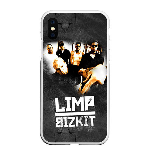 Чехол iPhone XS Max матовый Limp Bizkit: Rock in to you / 3D-Белый – фото 1