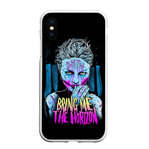 Чехол iPhone XS Max матовый BMTH: Acid Girl / 3D-Белый – фото 1