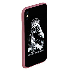 Чехол iPhone XS Max матовый BMTH: Skull Pray, цвет: 3D-малиновый — фото 2