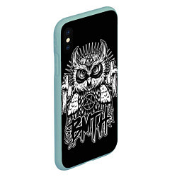 Чехол iPhone XS Max матовый BMTH Owl, цвет: 3D-мятный — фото 2