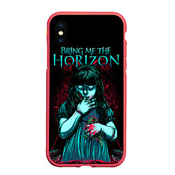 Чехол iPhone XS Max матовый BMTH: Zombie Girl, цвет: 3D-красный