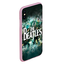 Чехол iPhone XS Max матовый The Beatles Stories, цвет: 3D-розовый — фото 2