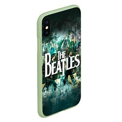 Чехол iPhone XS Max матовый The Beatles Stories, цвет: 3D-салатовый — фото 2