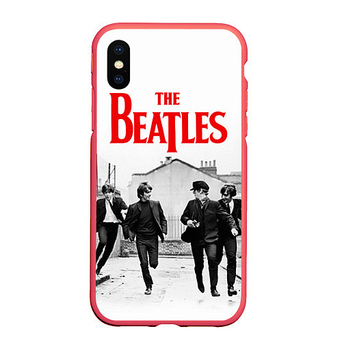 Чехол iPhone XS Max матовый The Beatles: Break / 3D-Красный – фото 1