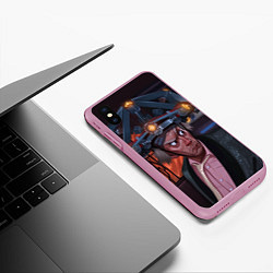 Чехол iPhone XS Max матовый Emmett Lathrop Brown, цвет: 3D-розовый — фото 2