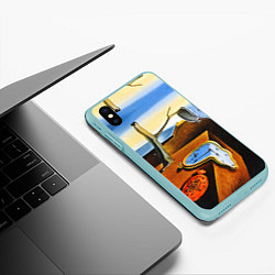 Чехол iPhone XS Max матовый Постоянство Памяти, цвет: 3D-мятный — фото 2