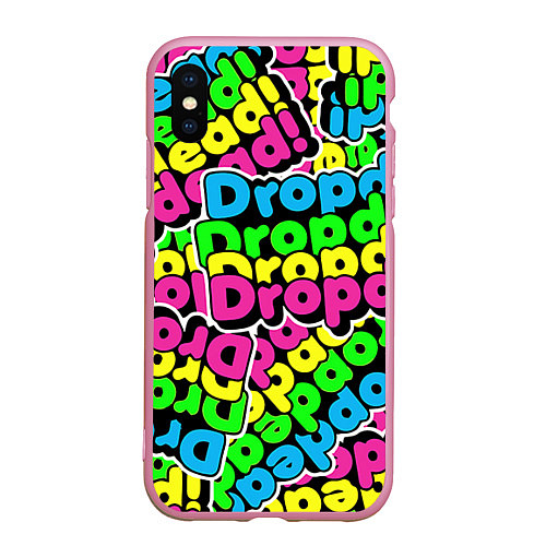 Чехол iPhone XS Max матовый Drop Dead: Acid Pattern / 3D-Розовый – фото 1