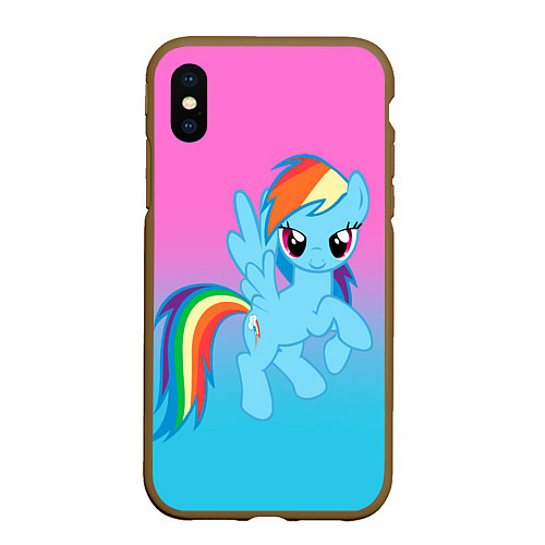 Чехол iPhone XS Max матовый My Little Pony / 3D-Коричневый – фото 1